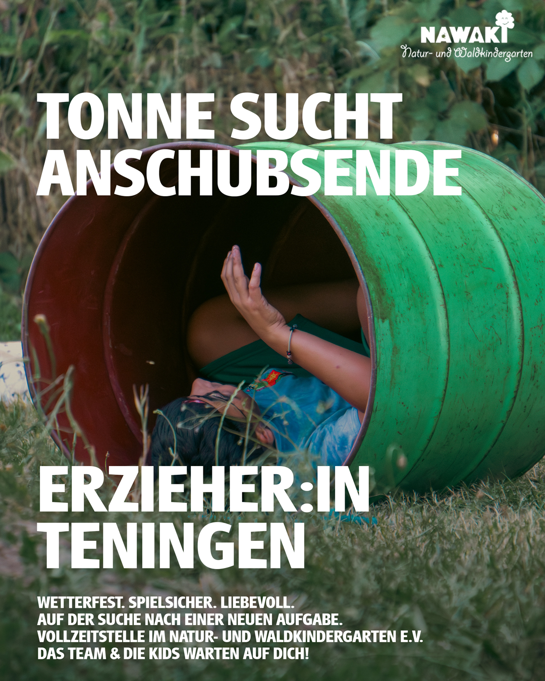 Stellenangebot: Erzieher/in gesucht für den Natur- und Waldkindergarten Teningen